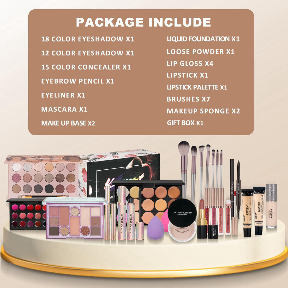 KAVCENT Makeup Kit for Teens Makeup Kits for Women Full Kit Makeup Set for Women Teenagers Eyeshadow Makeup Gift Set for