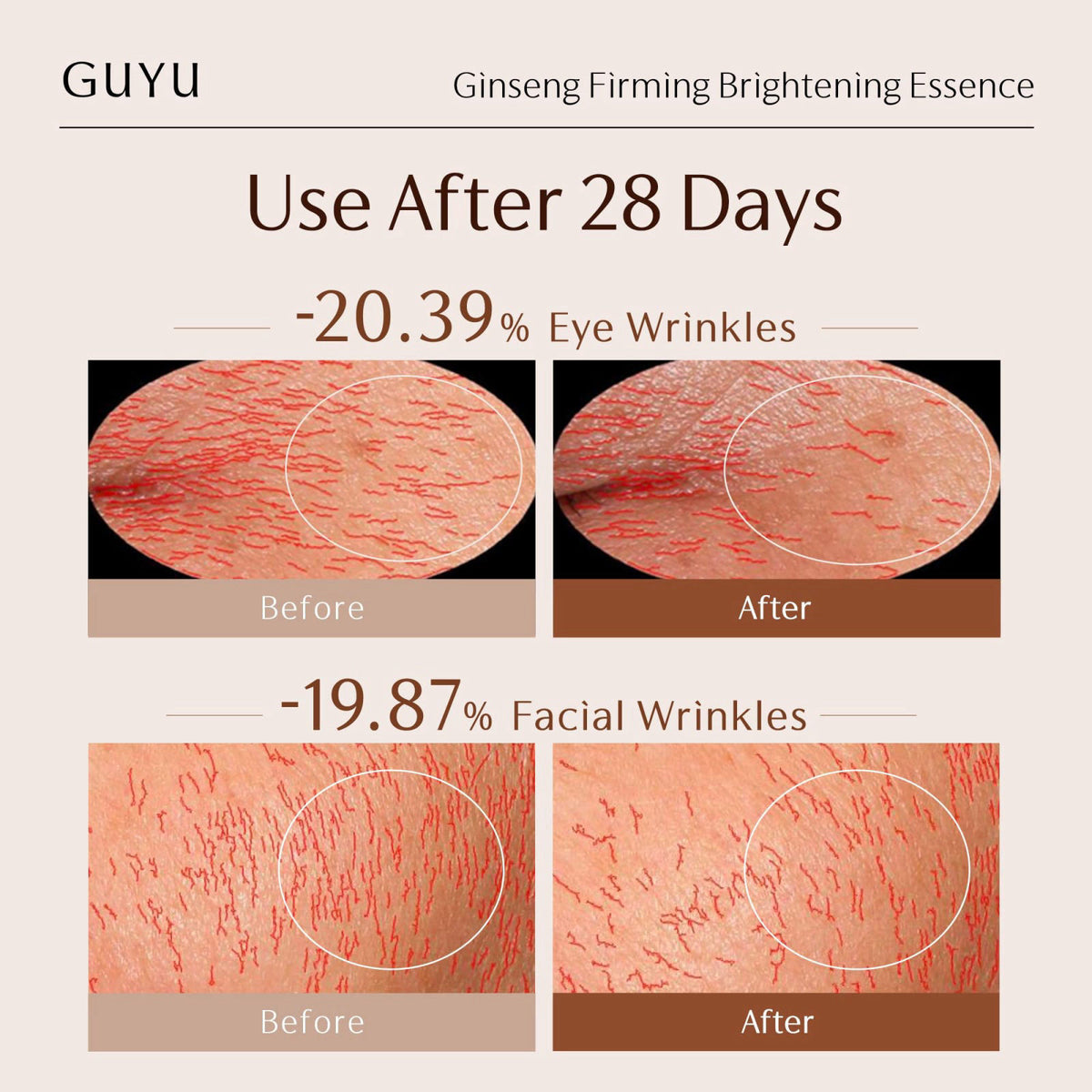 GUYU Collagen Ampoule Serum & Eye Cream – close-up detail