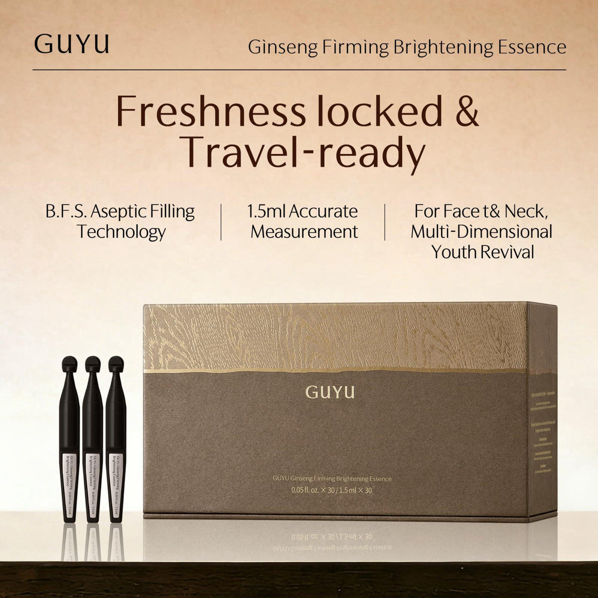 GUYU Collagen Ampoule Serum & Eye Cream – packaging and label