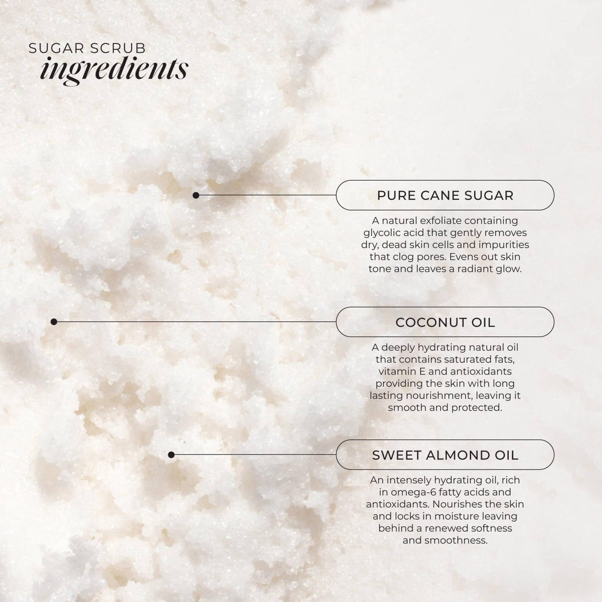 LALICIOUS Sugar Tiare Flower Exfoliating Body Scrub, Moisturizing Whipped Exfoliator, Pre-Shave Scrub for Ingrown Hairs 