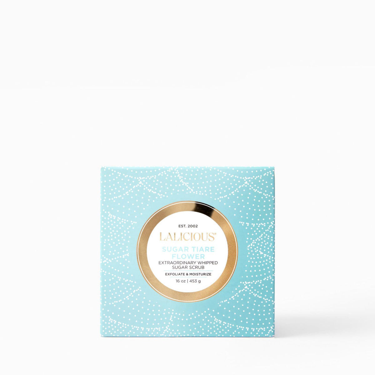 LALICIOUS Sugar Tiare Flower Exfoliating Body Scrub, Moisturizing Whipped Exfoliator, Pre-Shave Scrub for Ingrown Hairs 