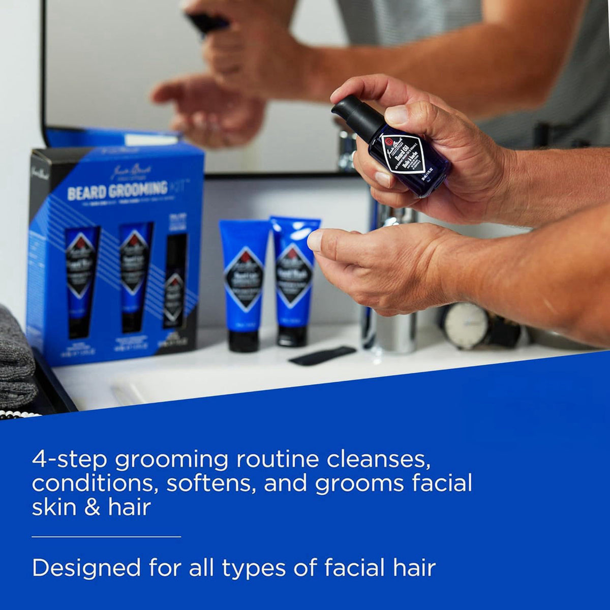 Jack Black Travel Size Beard Grooming Kit for Men – full view