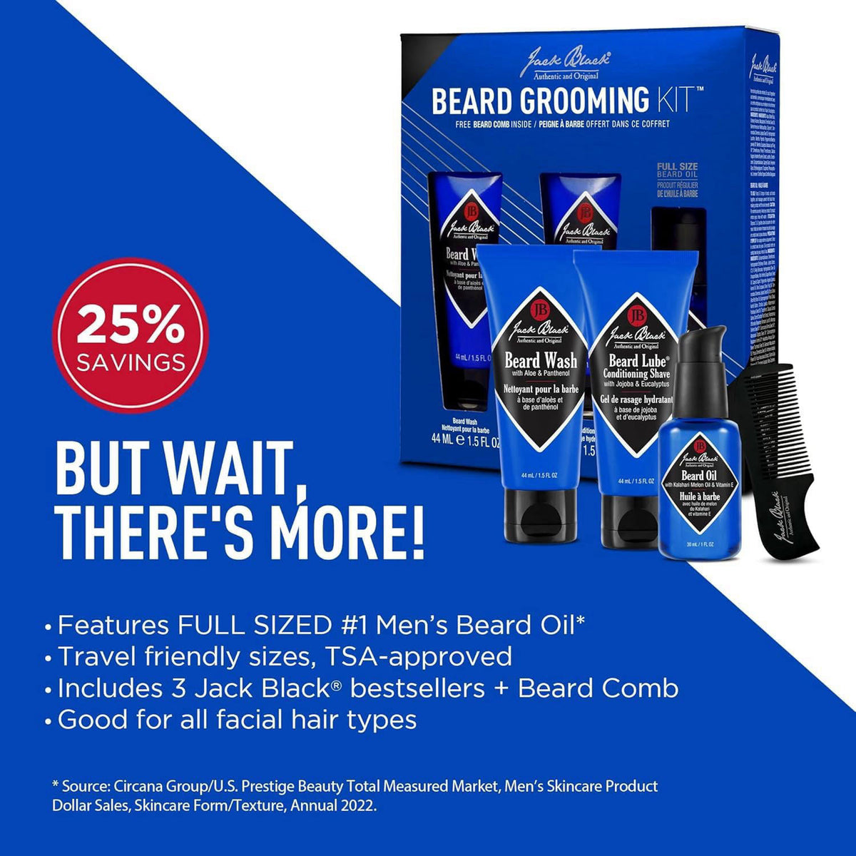 Jack Black Travel Size Beard Grooming Kit for Men – alternate angle