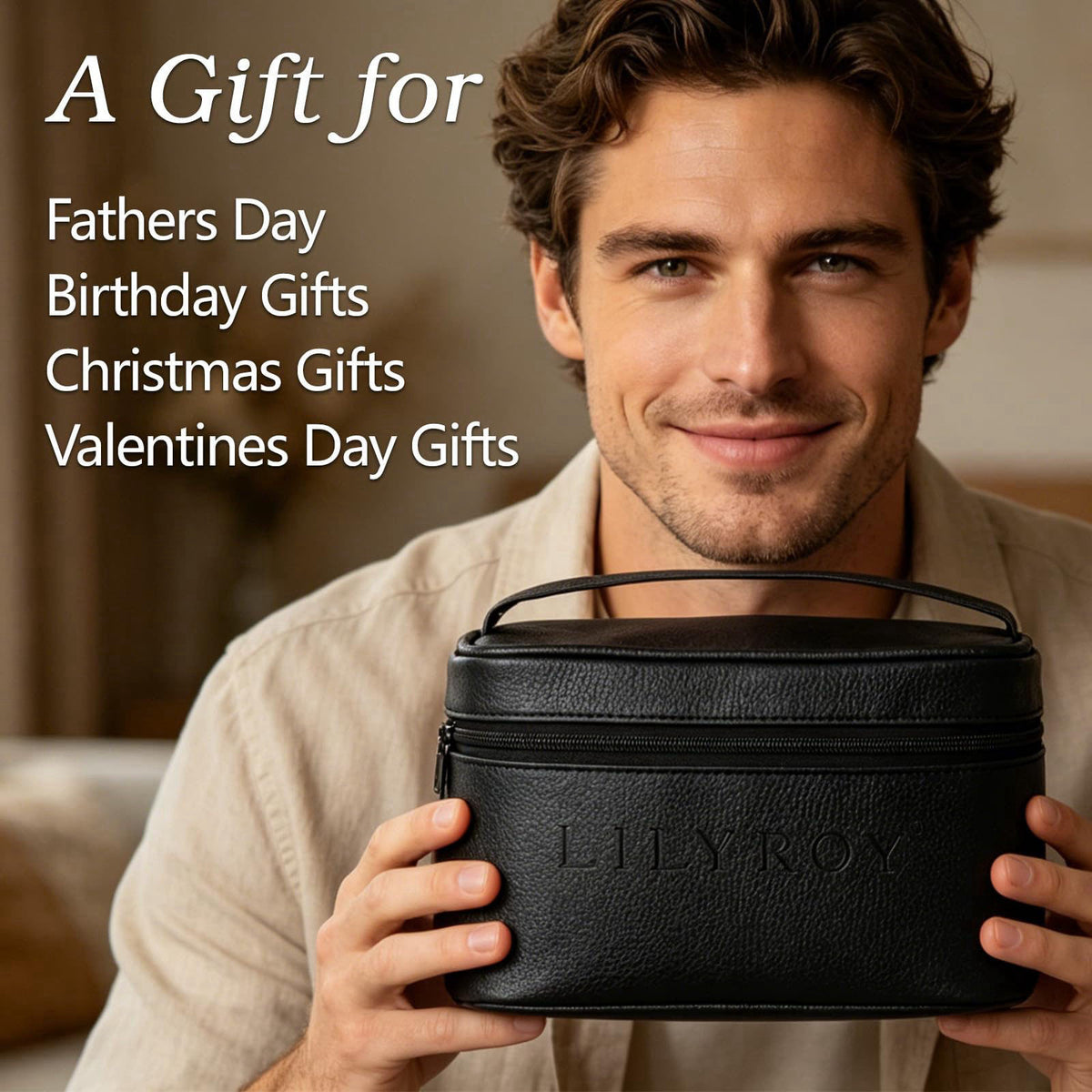 LILY ROY Fathers Day Spa Gifts for Men - Bath and Beard Gift Set for Men & Dad – close-up detail