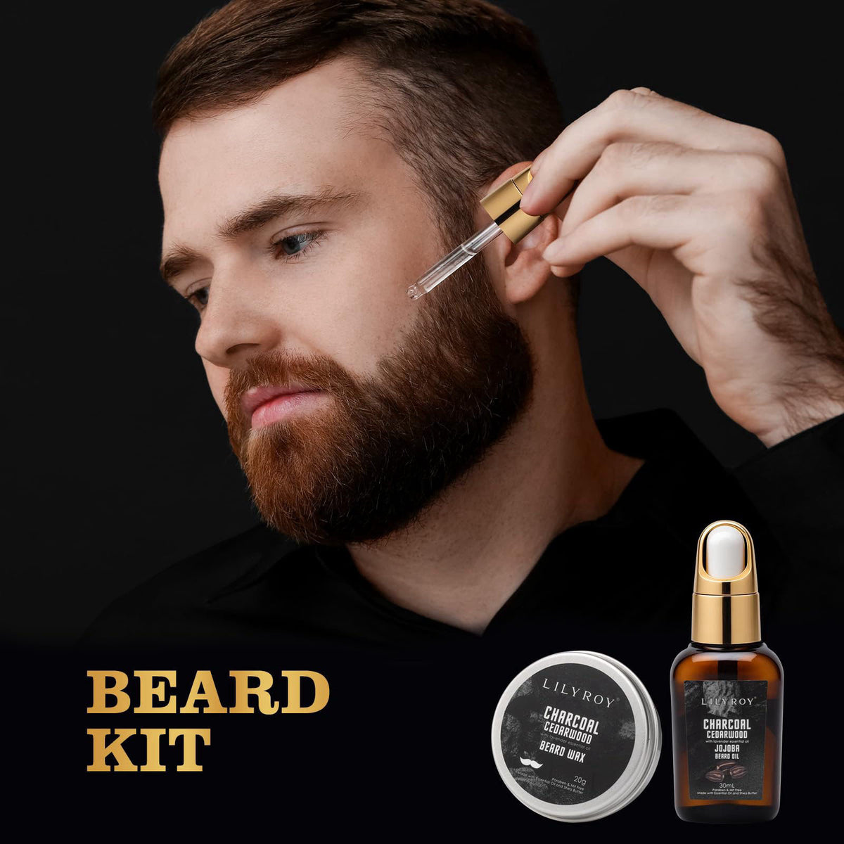 LILY ROY Fathers Day Spa Gifts for Men - Bath and Beard Gift Set for Men & Dad – full view