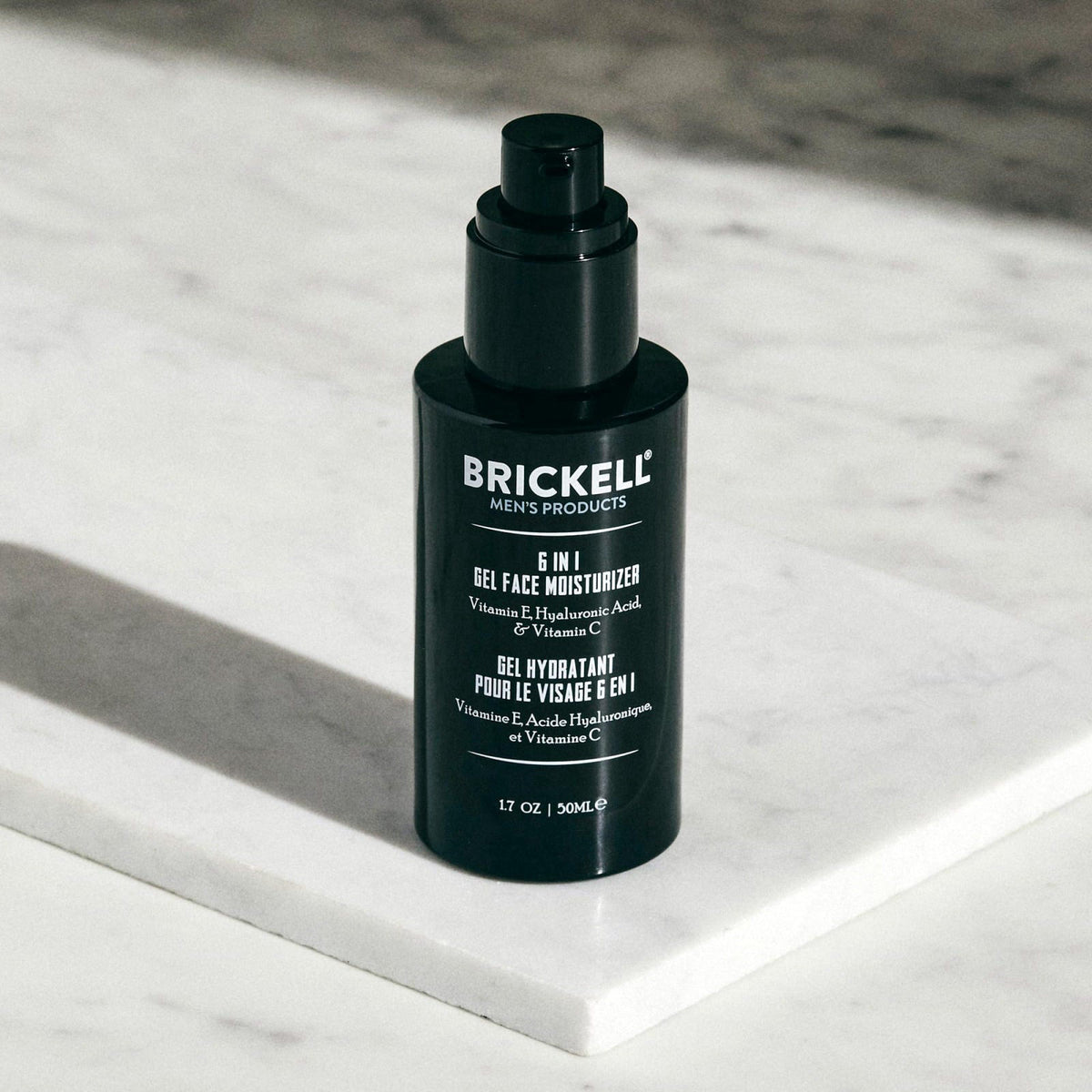Brickell Men's Products Brickell Men's 6 in 1 Gel Face Moisturizer for Men, Gel Moisturizer With Hyaluronic Acid, Peptid