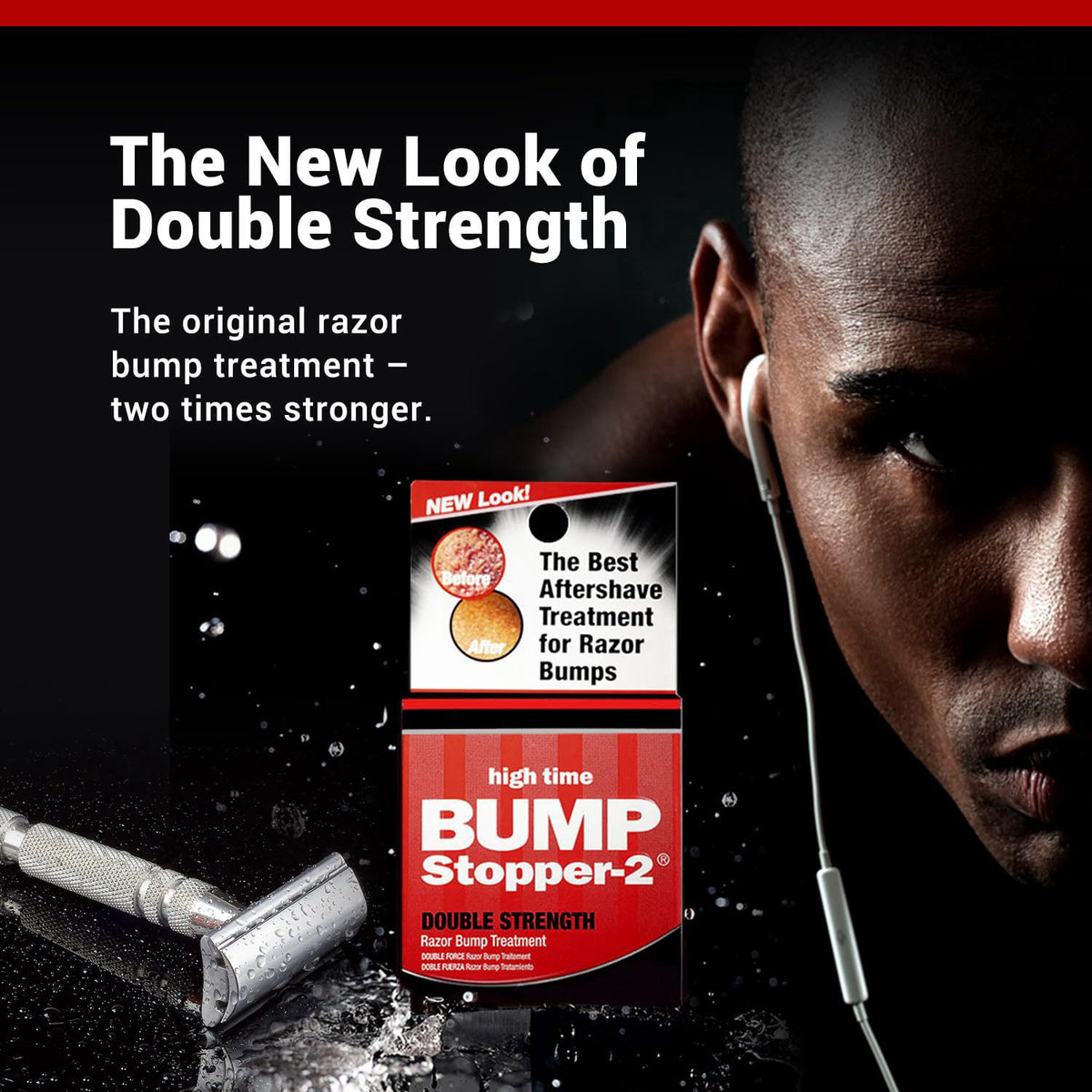 Bump Stopper 2 Double Strength Razor Bump Treatment | Formulated to Relieve Razor Burn | Eliminates Ingrown Hairs | Afte