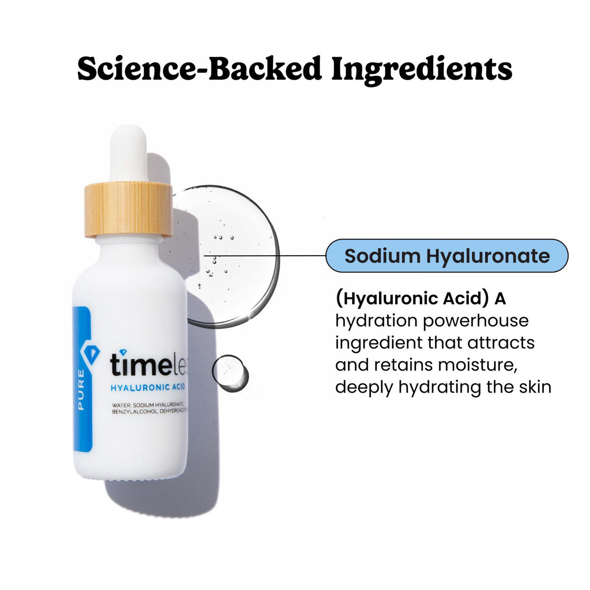 Timeless Skin Care Timeless Hyaluronic Acid 100% Pure Serum, Hydrating, 2 fl oz, 2 Pack – close-up detail