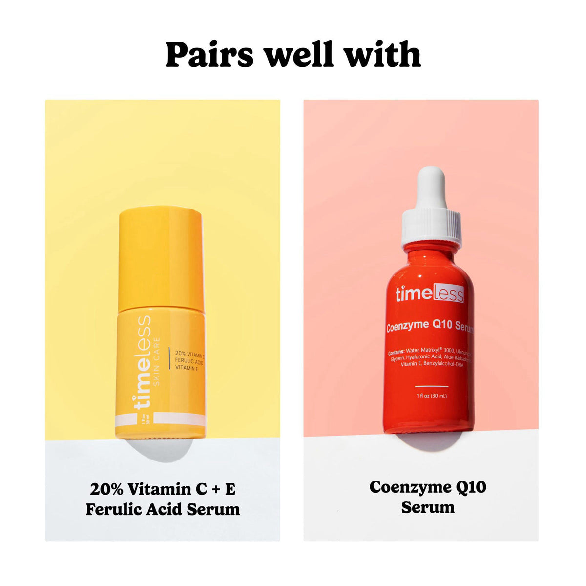 Timeless Skin Care – Serums on display