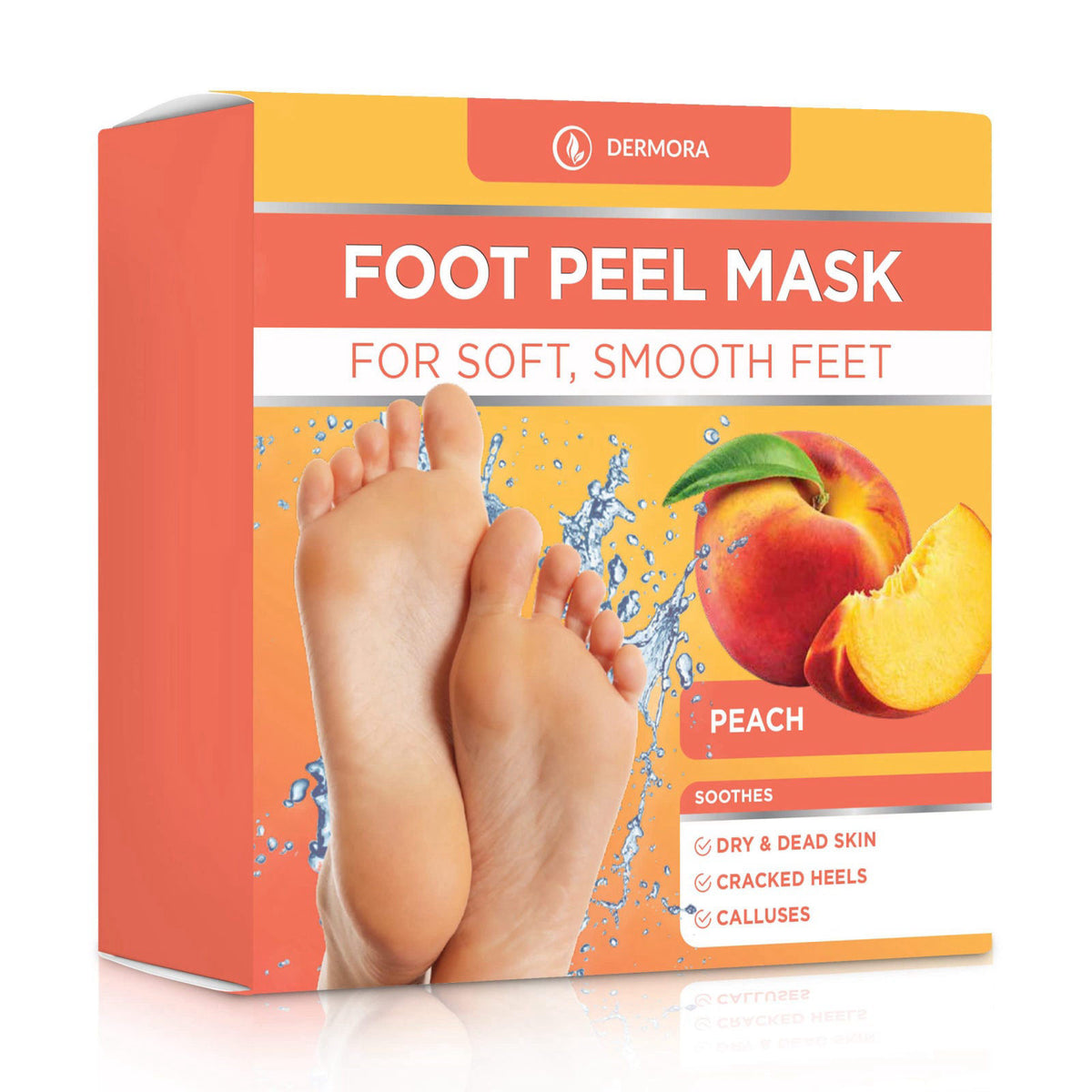 DERMORA Golden Glow Under Eye Patches 50 Pairs and Peach Foot Peel Masks 2 Pack – alternate angle