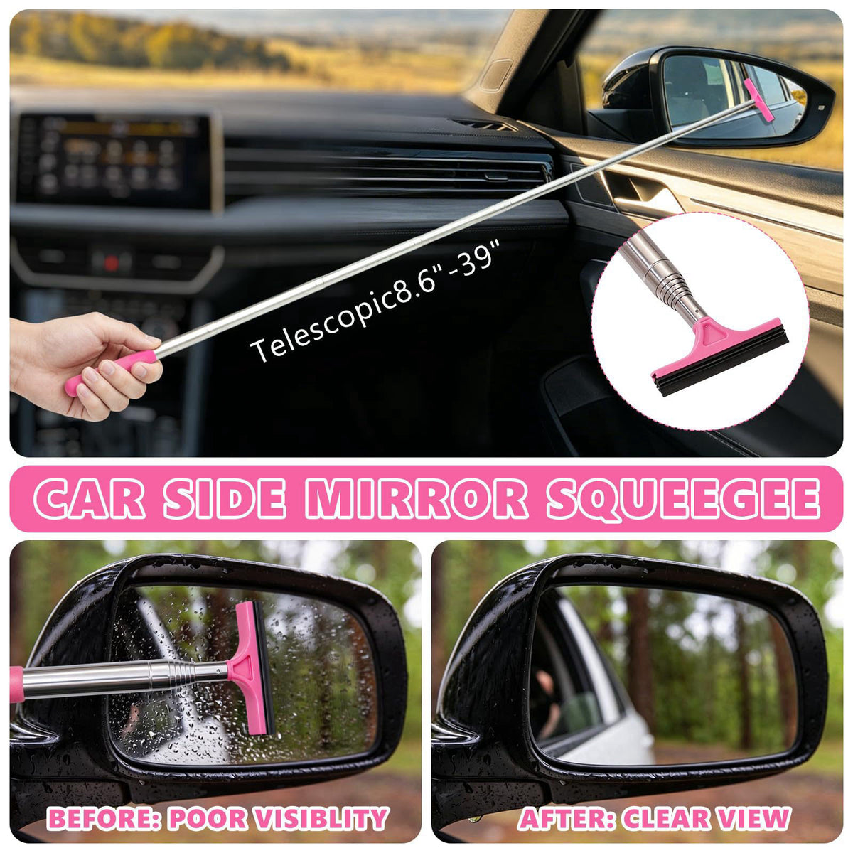 AUTODECO Car Cleaning Kit, Car Interior Detailing Kit with 12000PA Black Handheld Vacuum, Brush Set, Windshield Tool, Du