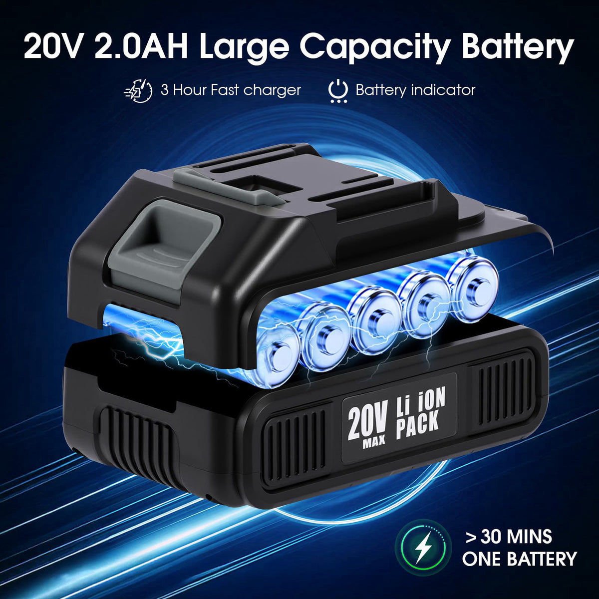 vioview 26pcs Car Cleaning Kit, Gray Interior Detailing Kit with High Power Vacuum Portable Cordless, Handheld Vacuum Cl