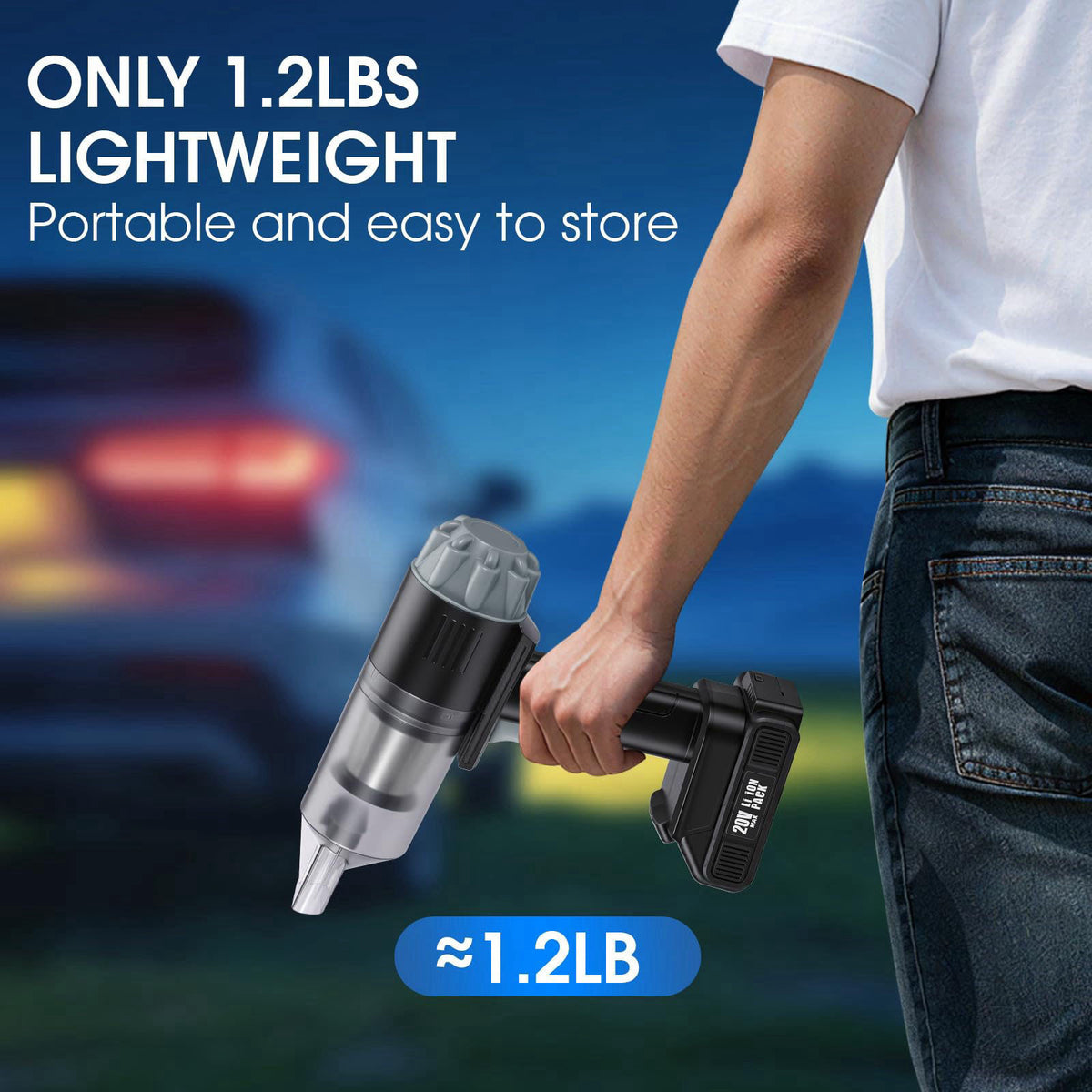 vioview 26pcs Car Cleaning Kit, Gray Interior Detailing Kit with High Power Vacuum Portable Cordless, Handheld Vacuum Cl