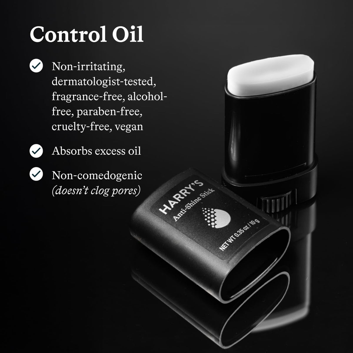 Harry's Anti-Shine Stick for Oily Skin - 0.35 oz (4 Pack) – close-up detail