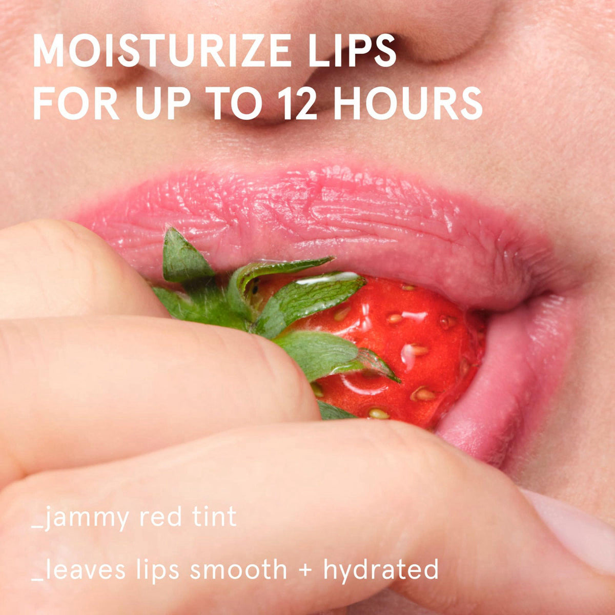 Glossier Lip Duo, Strawberry Balm Dotcom + Hold Liner, 2 Count – close-up detail in pink