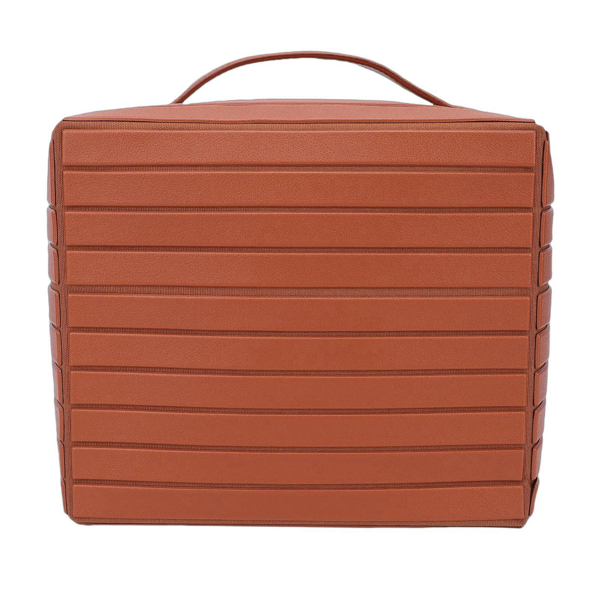 HURRISE Fold Down Makeup Bag Large Capacity Cosmetic Case – back view and specifications