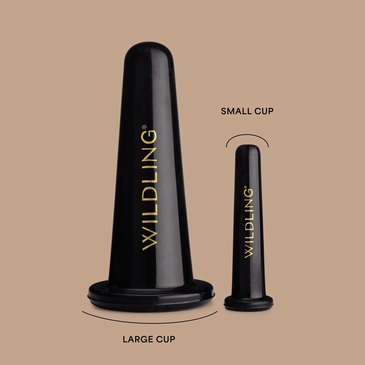 Wildling Lumin Cupping Set I Facial Cupping Tools to Decrease Puffiness, Increase Collagen Production, Sculpt Cheeks + C