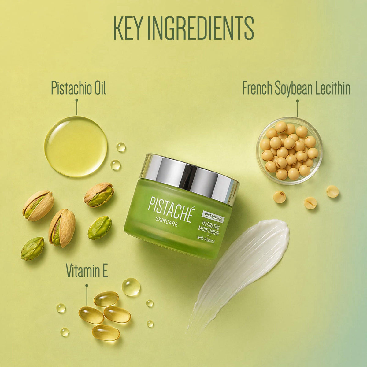 Pistach&eacute; Skincare Pistaché Skincare Pistachio Face Moisturizer, Anti-Aging Hydration, 1.7oz – packaging and label
