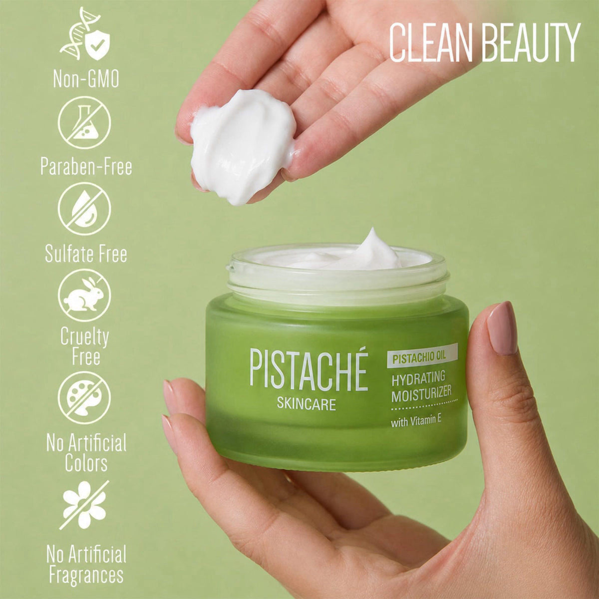 Pistach&eacute; Skincare Pistaché Skincare Pistachio Face Moisturizer, Anti-Aging Hydration, 1.7oz – full view