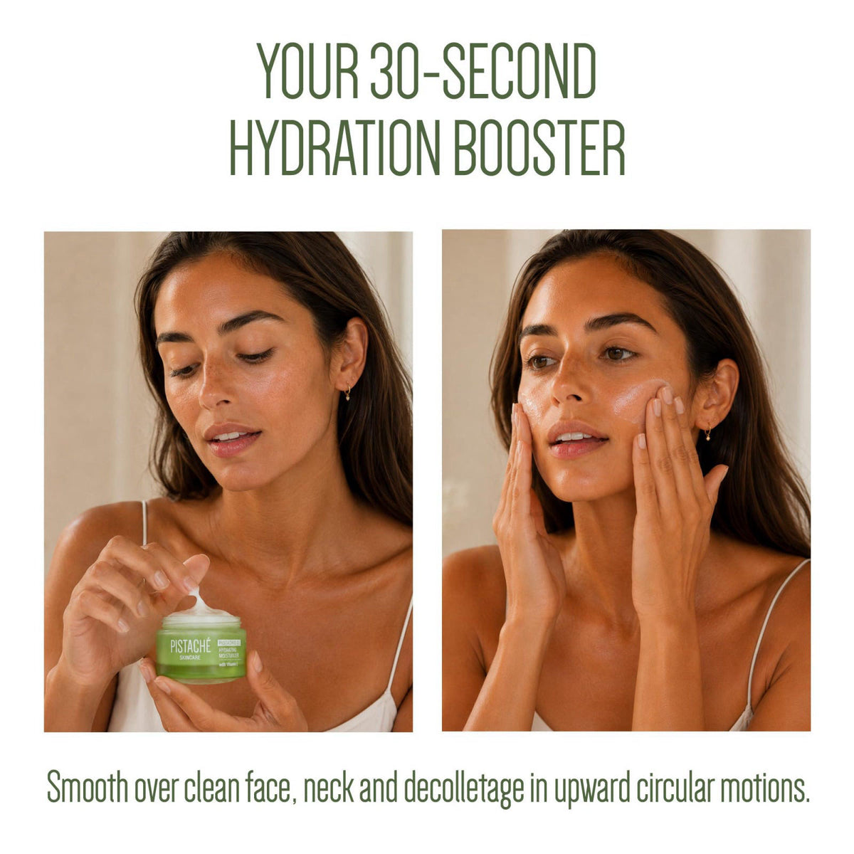 Pistach&eacute; Skincare Pistaché Skincare Pistachio Face Moisturizer, Anti-Aging Hydration, 1.7oz – back view and speci