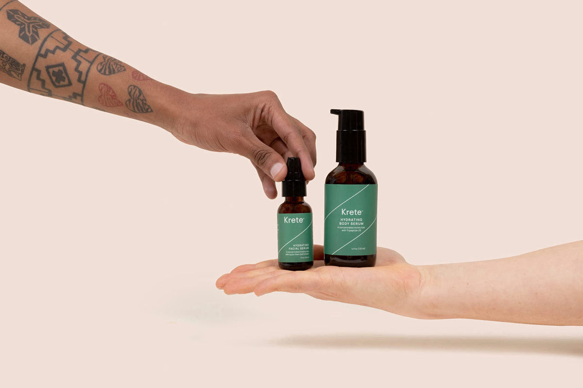 KRETE 30-Seconds Hydrating Facial Serum for Men - Helps with the Appearance of Aging, Wrinkles, Eye Bags, & Redness - Mo