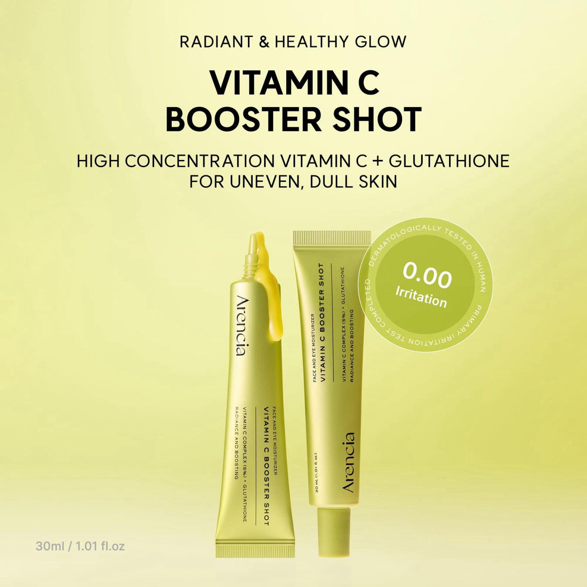 Arencia Vitamin C Serum with Glutathione & Niacinamide, 30ml/1.01 fl.oz – close-up detail