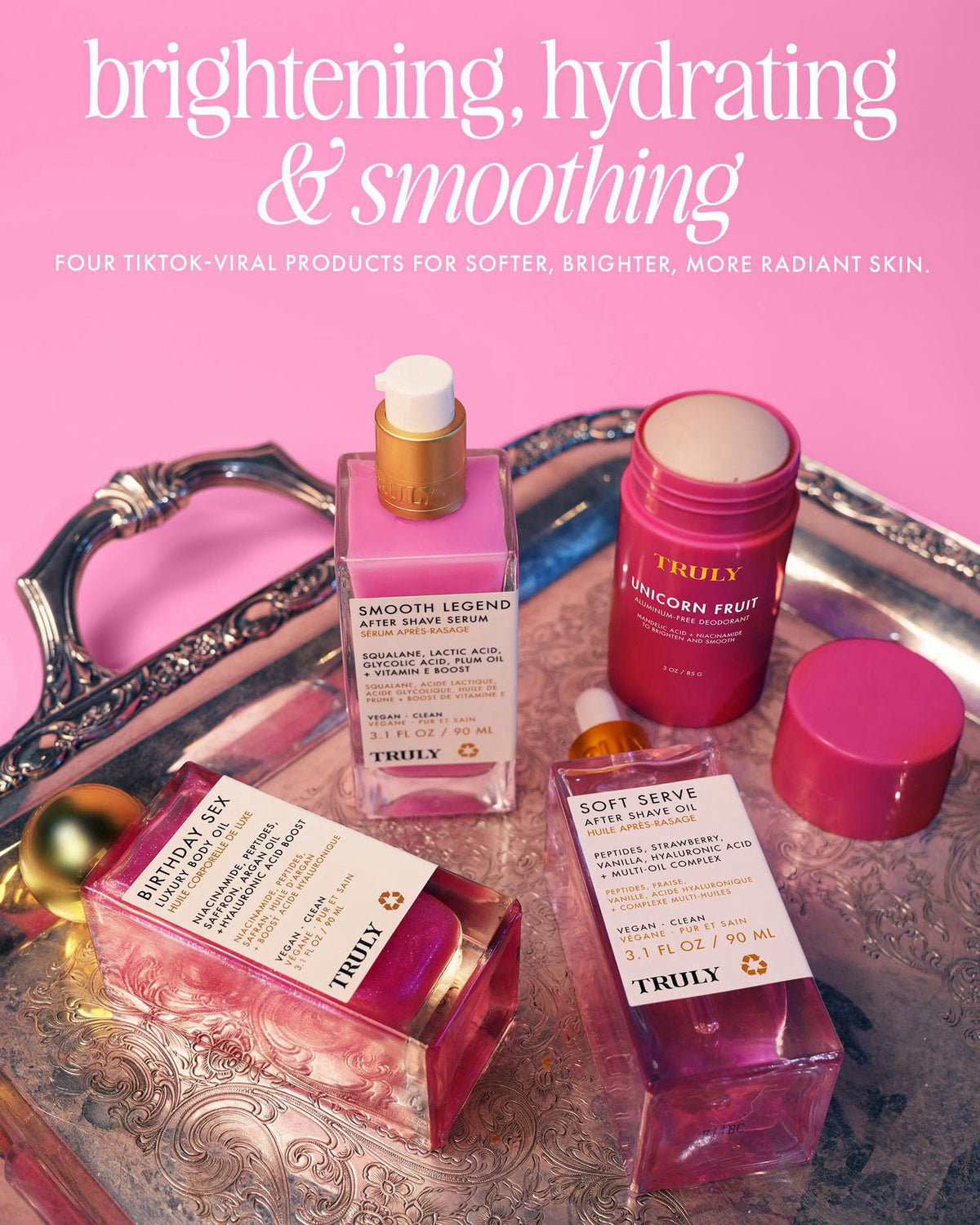Truly Beauty The Viral Edit | TikTok Viral 4-Piece Glow & Hydration Set – close-up detail