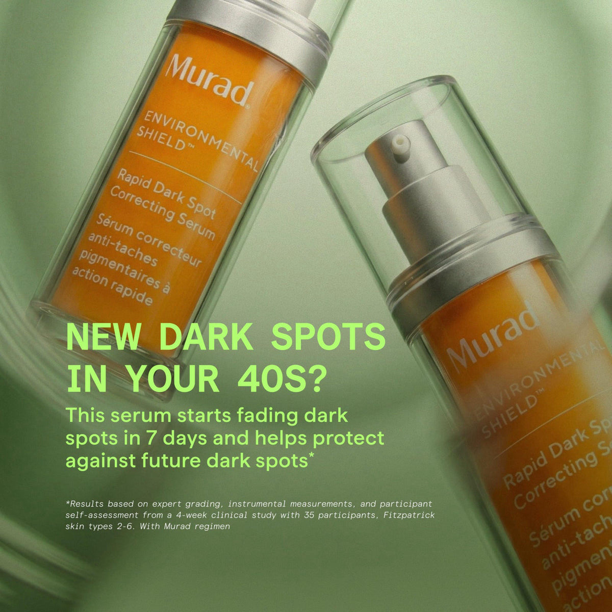 Murad Rapid Dark Spot Correcting Serum - Glycolic Acid - 1 Fl Oz – packaging and label