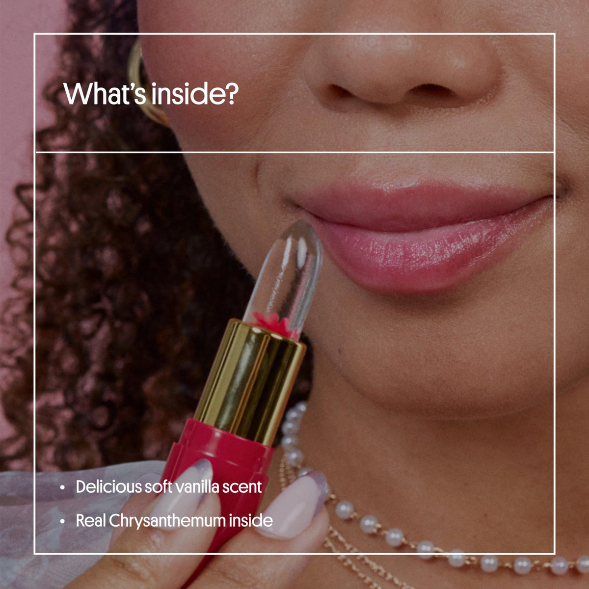 Winky Lux Flower Balm Duo - pH Color Changing Lipstick & Tinted Balm Duo – back view and specifications