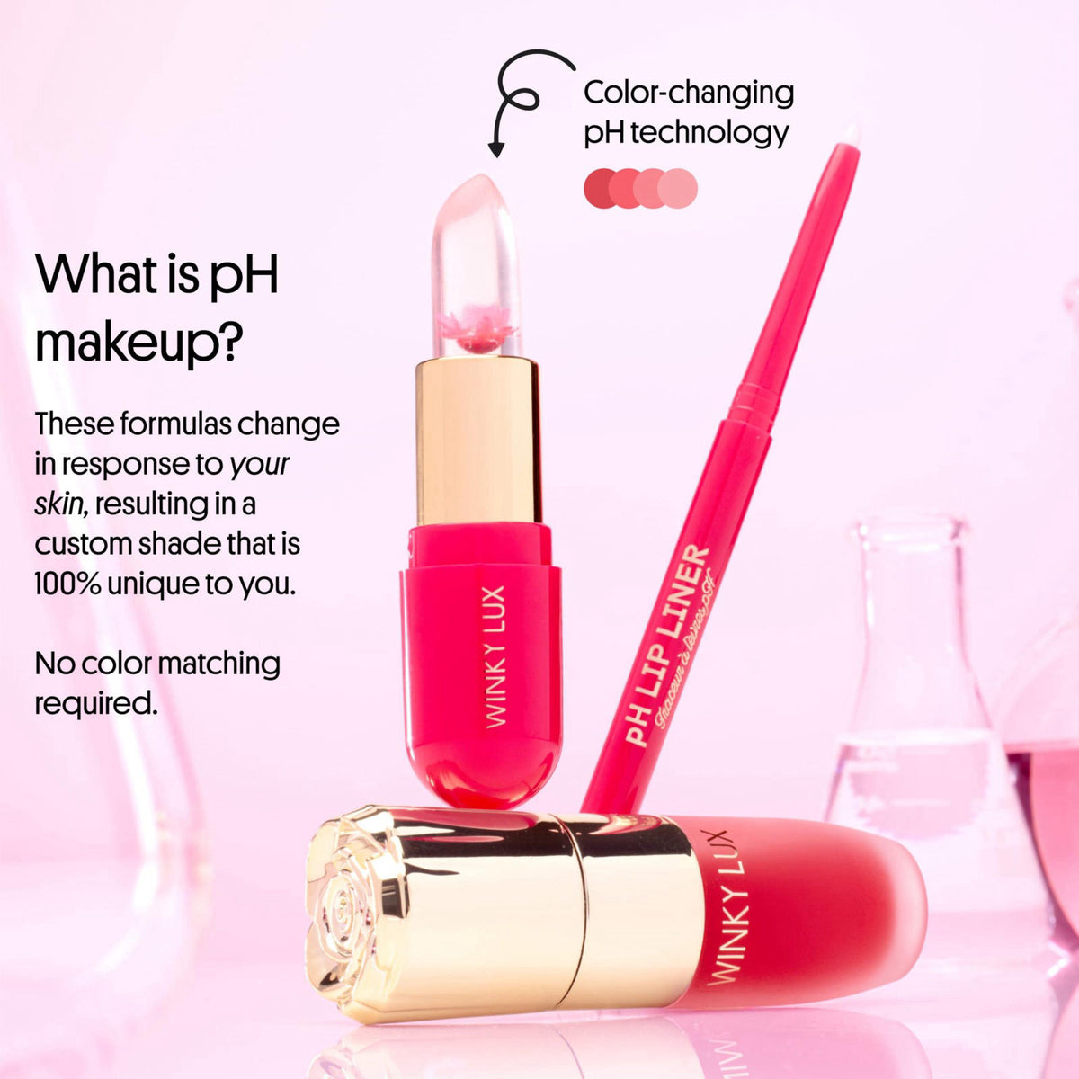 Winky Lux Flower Balm Duo - pH Color Changing Lipstick & Tinted Balm Duo – alternate angle
