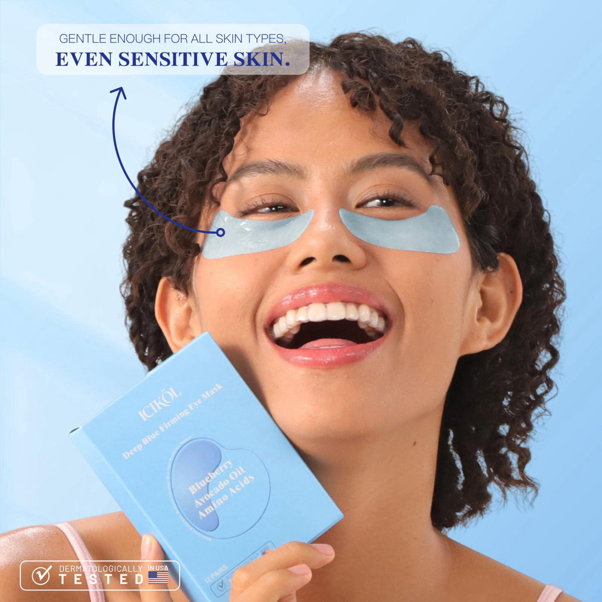 ICIKOL Blueberry Collagen Under Eye Patches, Eye Mask for Puffy Eyes and Dark Circles, Deep Hydrating Under Eye Mask Pat