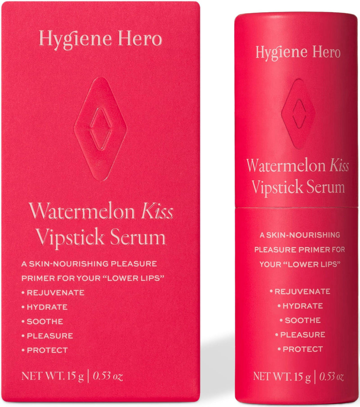 Hygiene Hero Vipstick Serum - 0.53 oz | Flavor: Watermelon Kiss – packaging and label