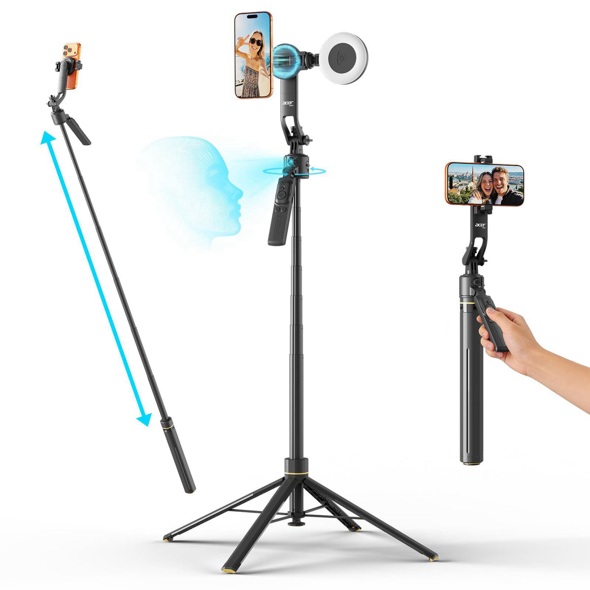 Acer Gadget Auto Face Tracking Tripod for iPhone Magnetic by Premium Selection