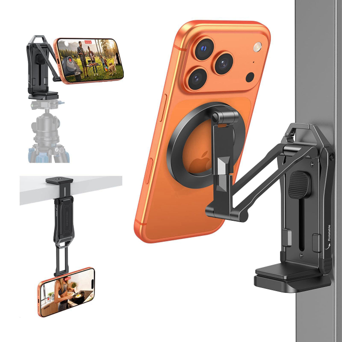 OMOTON TP02-Pro 5 in 1 Magnetic Phone Holder for Vlogging Essentials, Black – product photo (Tripods)