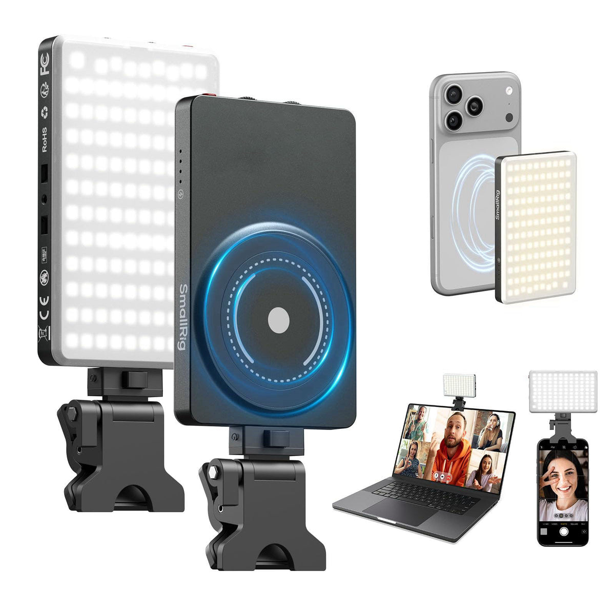 SmallRig M3 Magnetic Selfie Phone Light with Clip, Portable Light – product photo (Selfie Lights)