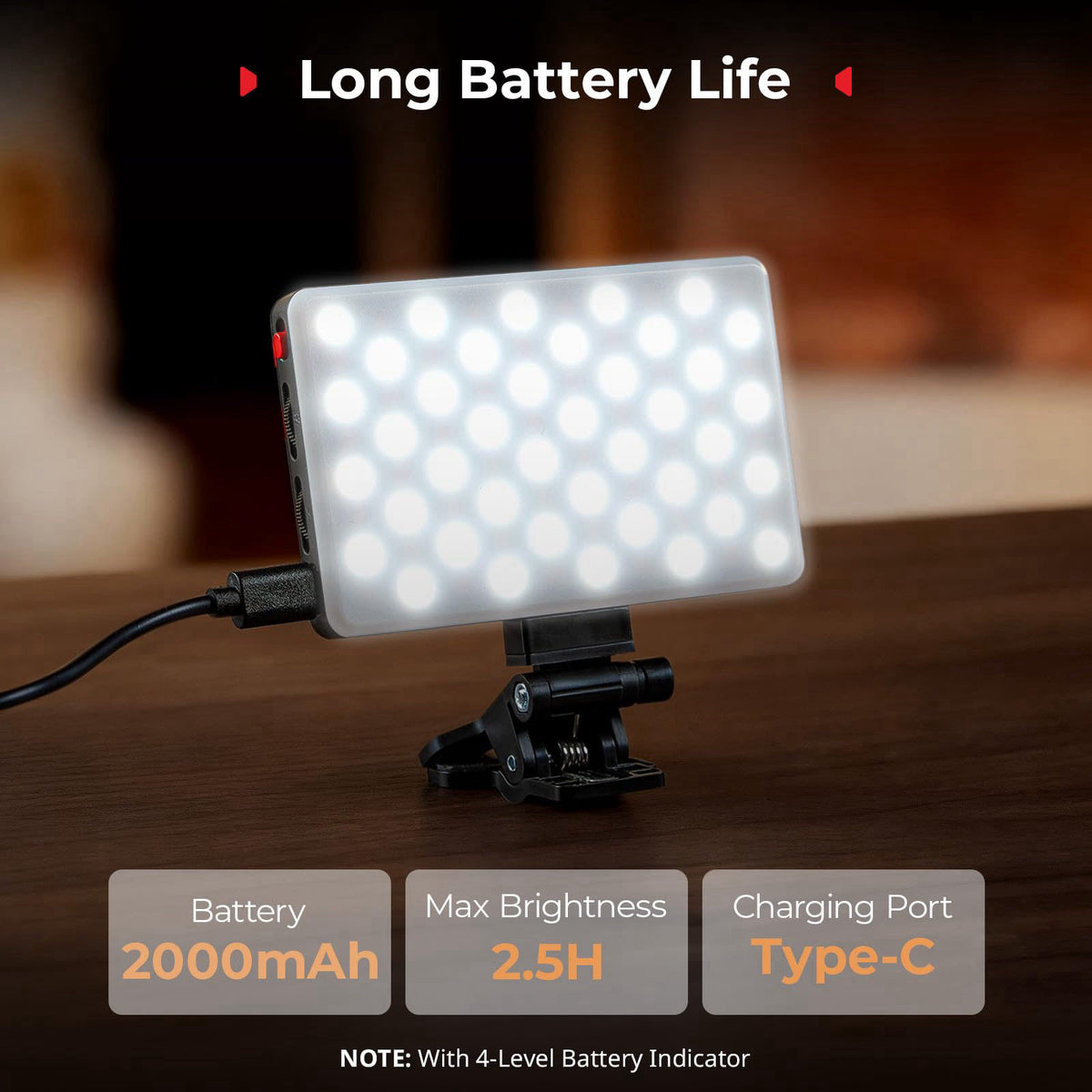 SmallRig M3 Magnetic Selfie Phone Light with Clip, Portable Light – alternate angle