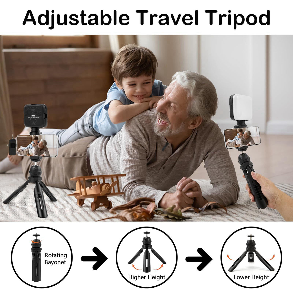 Heliora Vlogging Kit for iPhone/Android, Microphone for Content Creators – full view