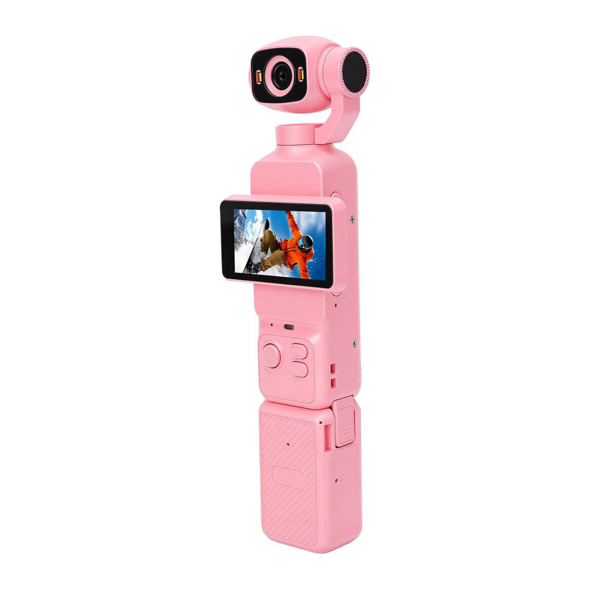banapoy Handheld Vlogging Camera Anti Shake for TikTok Outdoor (Pink) – close-up detail in Pink