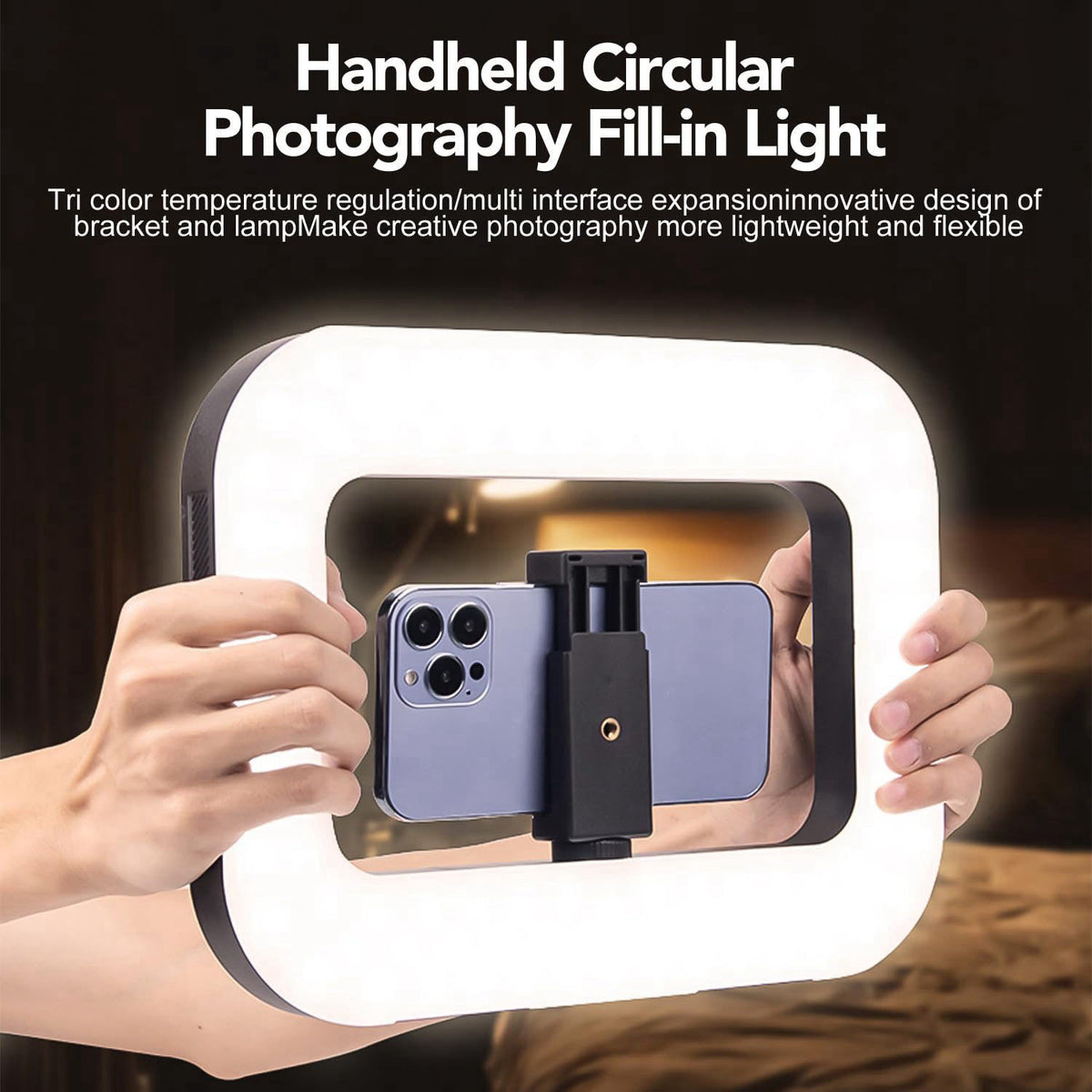 Nagnahz Phone Ring Light with 80" Tall Tripod Stand Built-in 8000mAh Battery Handheld Smartphone Photo Selfie Video 