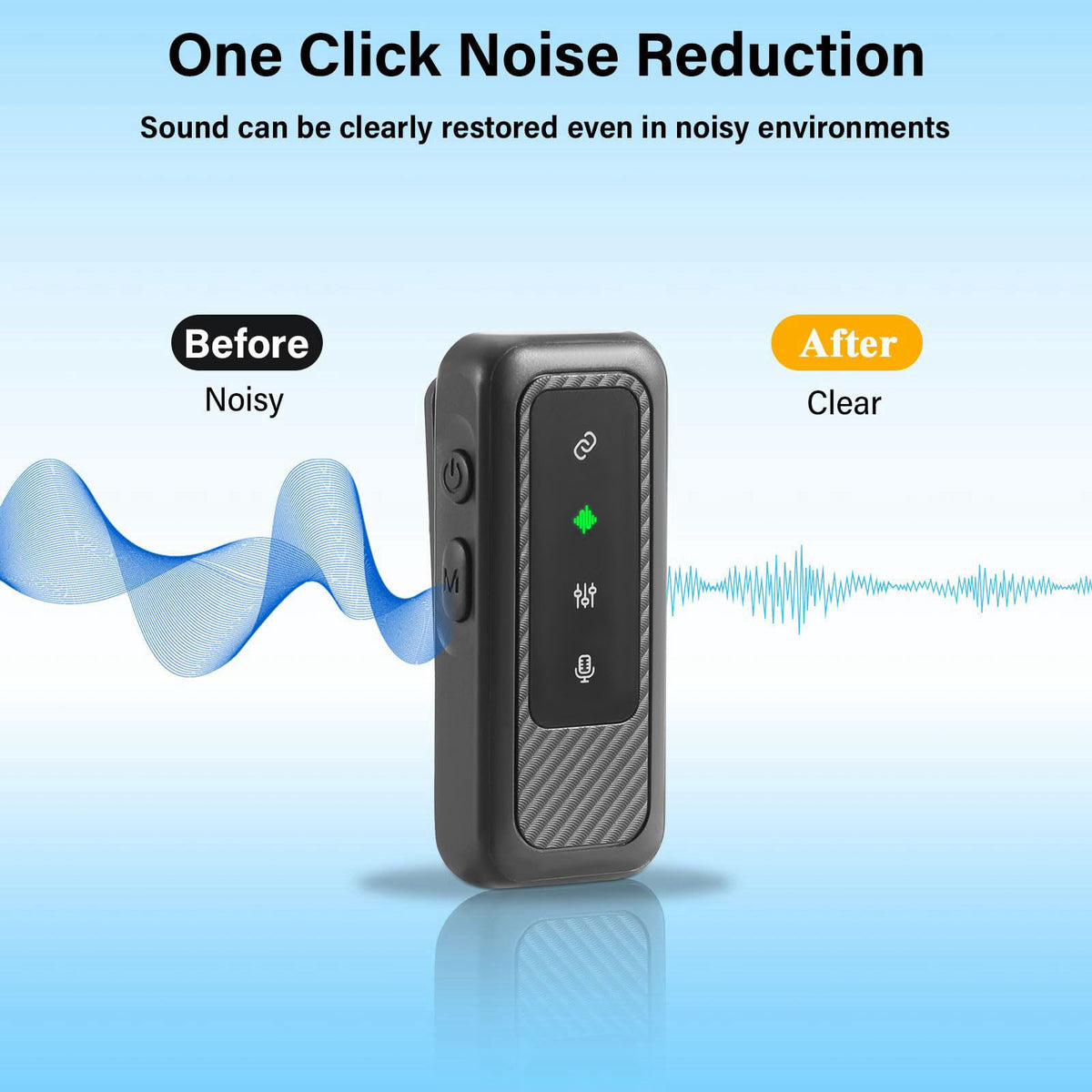 PAKESI Wireless Lavalier Microphone for iPhone Camera Android, M8pro Mic – alternate angle