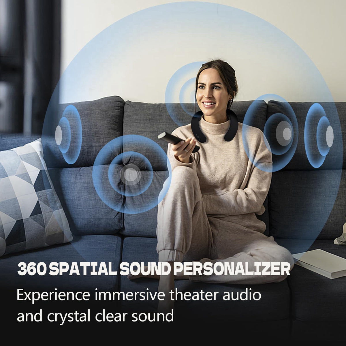 HGHOHG Wireless Neck Speakers – alternate angle