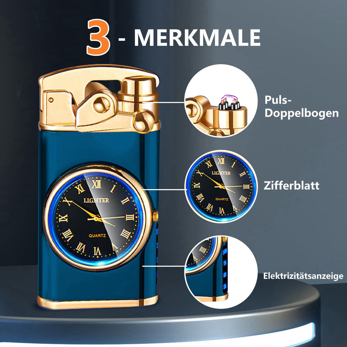 SKRFIRE Electric Rechargeable USB Plasma Lighter Vintage Cool Flameless Windproof Dual Arc Lighters Electronic Candle Li