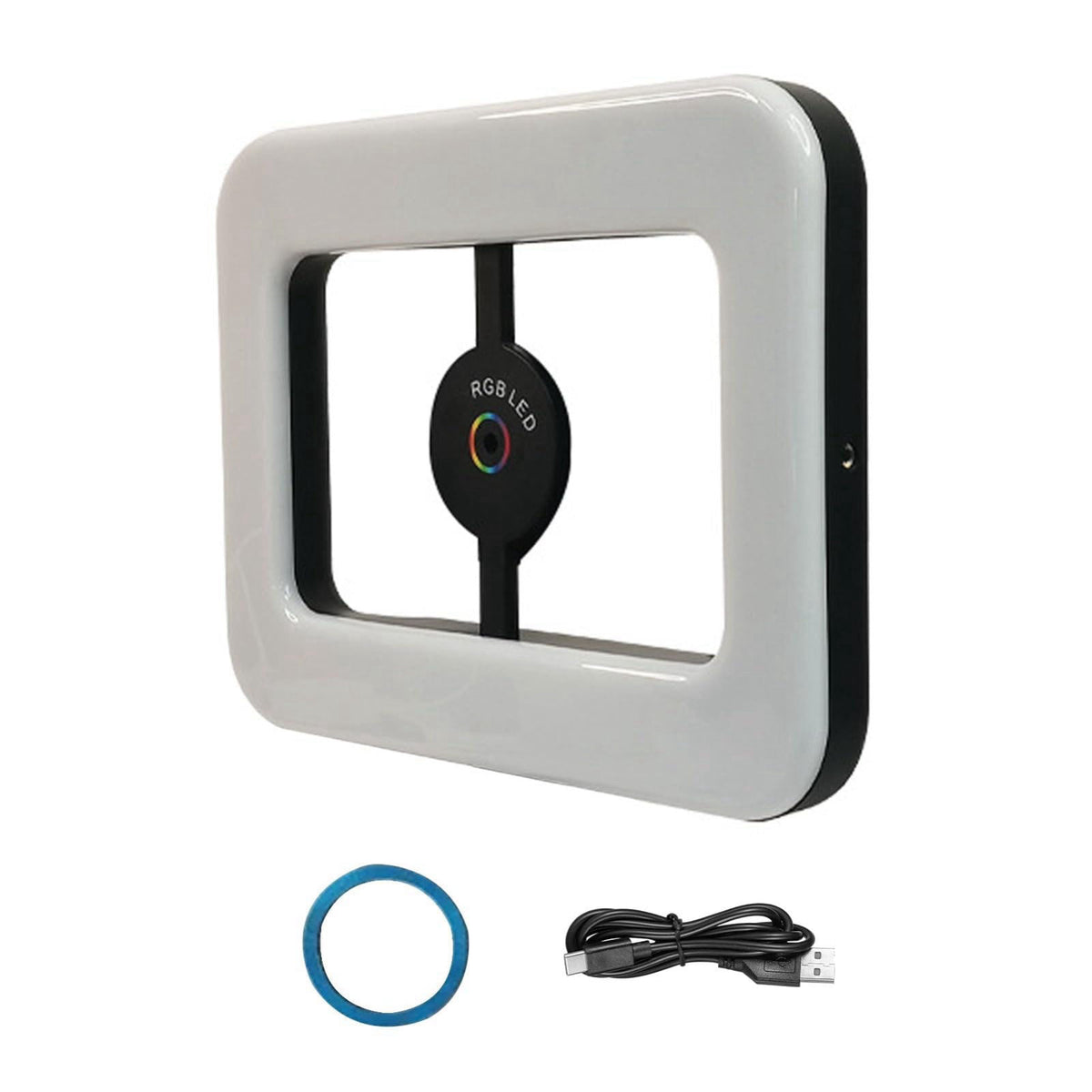 GOWENIC Magnetic RGB Selfie Light, Rechargeable Dual Sided LED Video Light, Handheld Selfie for Livestreams Vlogs Makeup