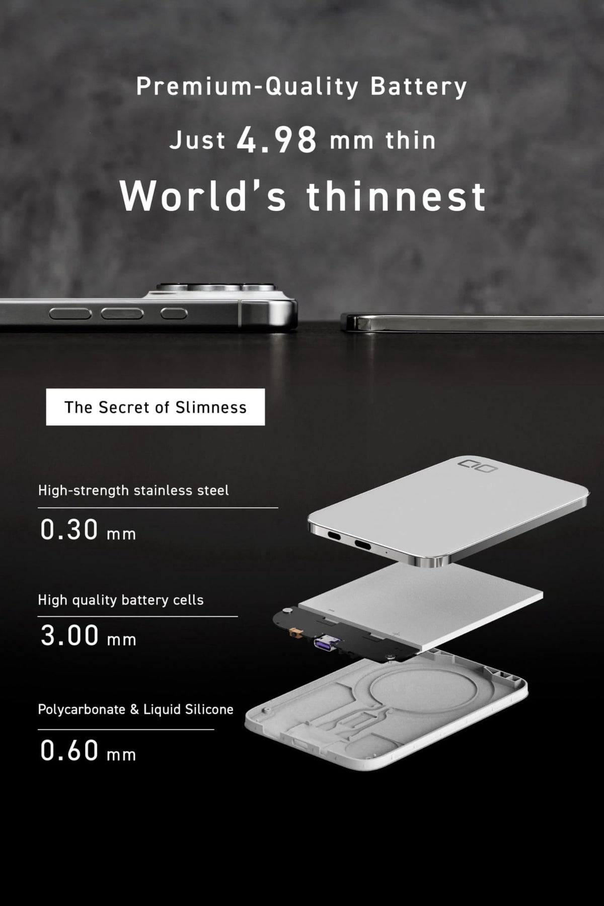 CIO SMARTCOBY ULTRA SLIM 3K 3000mAh Wireless MagSafe Power Bank (Silver) – packaging and label