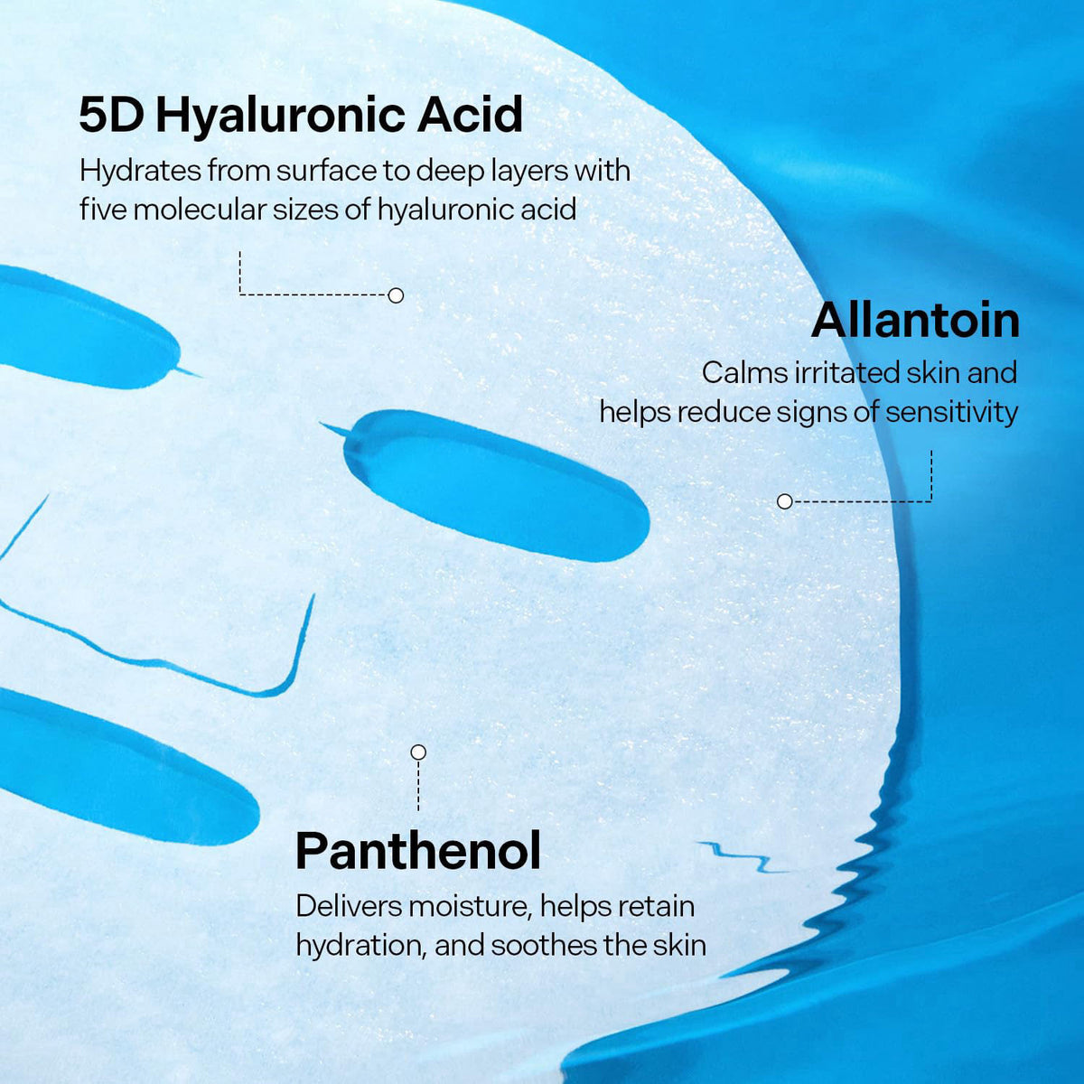 Torriden DIVE IN Hyaluronic Acid Facial Mask (10 sheets) | Deep Hydration Korean Face Sheet Mask | Panthenol & Allantoin