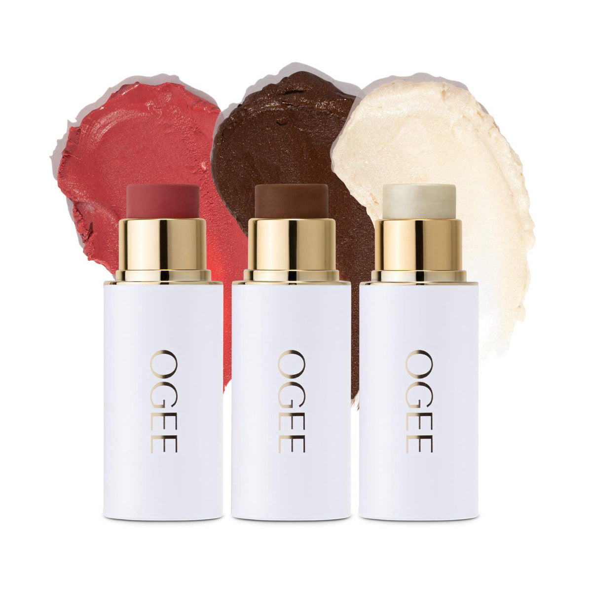 Legacy - Ogee Face Stick Crystal Trio - Contour Stick Makeup Collection - Certified Organic Contour Palette - Includes B