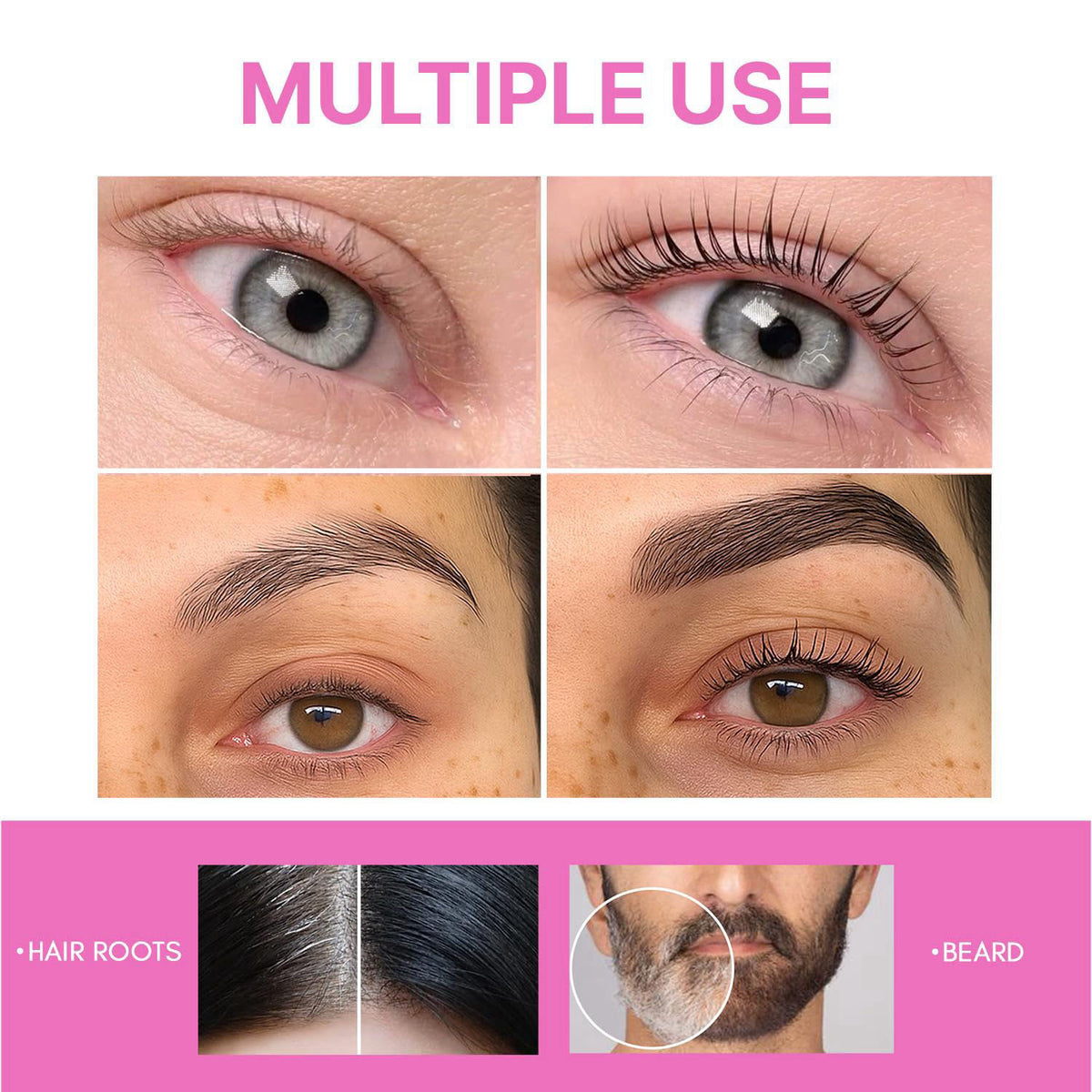 CLIONE PRIME Korean At Home Lash Lift and Color Kit – Temporary Eyelash & Eyebrow Color, Black, Naturally Fades Within 1
