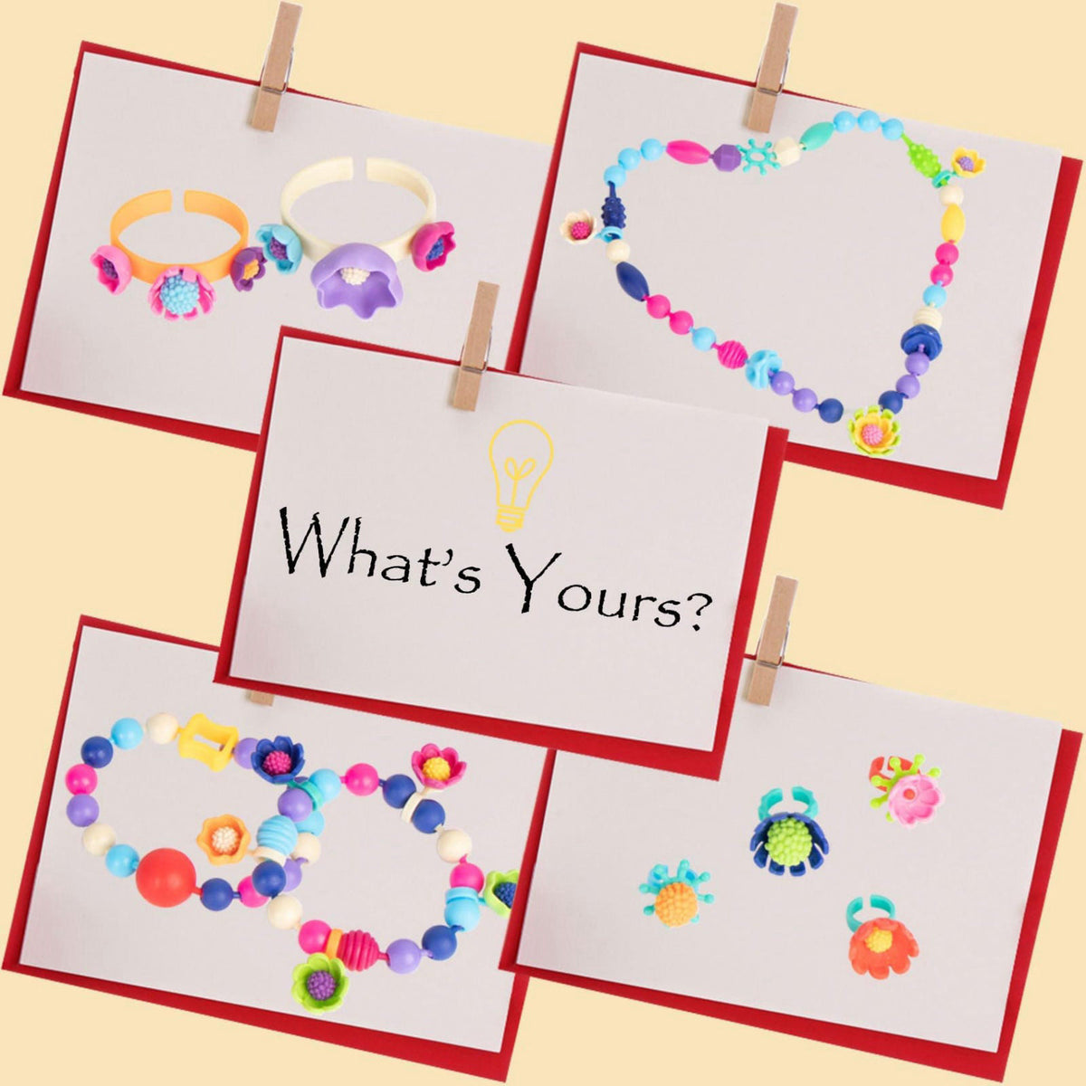 BIRANCO. Pop Beads, Jewelry Making Kit - Arts and Crafts for Girls 3-7 Years Old, Snap Beads Toys - Necklace, Bracelet, 