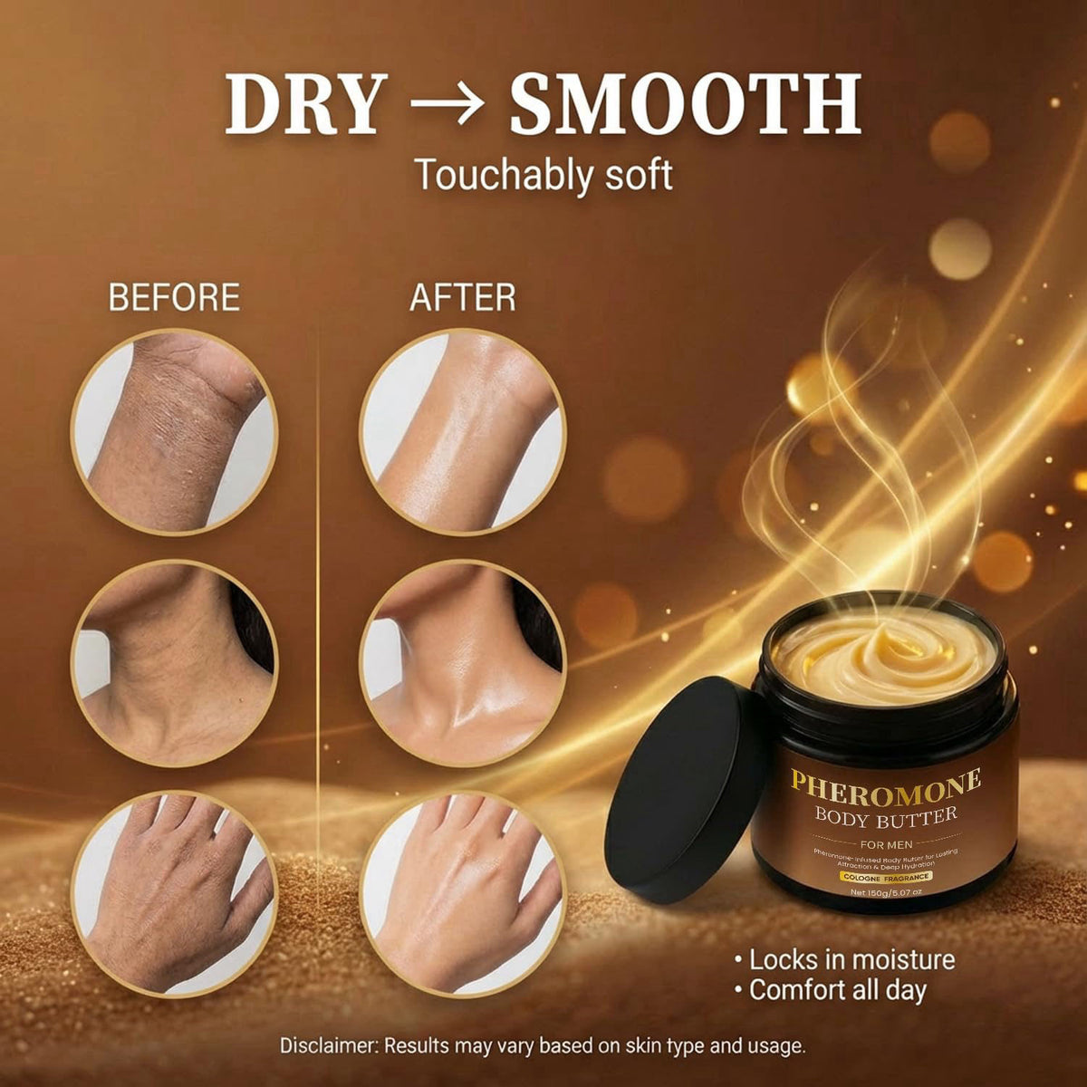 SDUQULK Pheromone Body Butter for Men, Cologned Fragrance Skin Body Cream – with Shea Butter, Cocoa Butter, Coconut Oil 