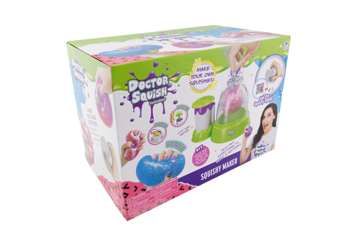 Doctor Squish Squishy Maker Station | DIY Make Your Squishies Kit | All Inclusive with Sparkles & Slime Powder | Ages 8 